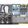 Newage Products 7 pc Laundry Cabinet Set with 3in Sink and Faucet, Gray 85783